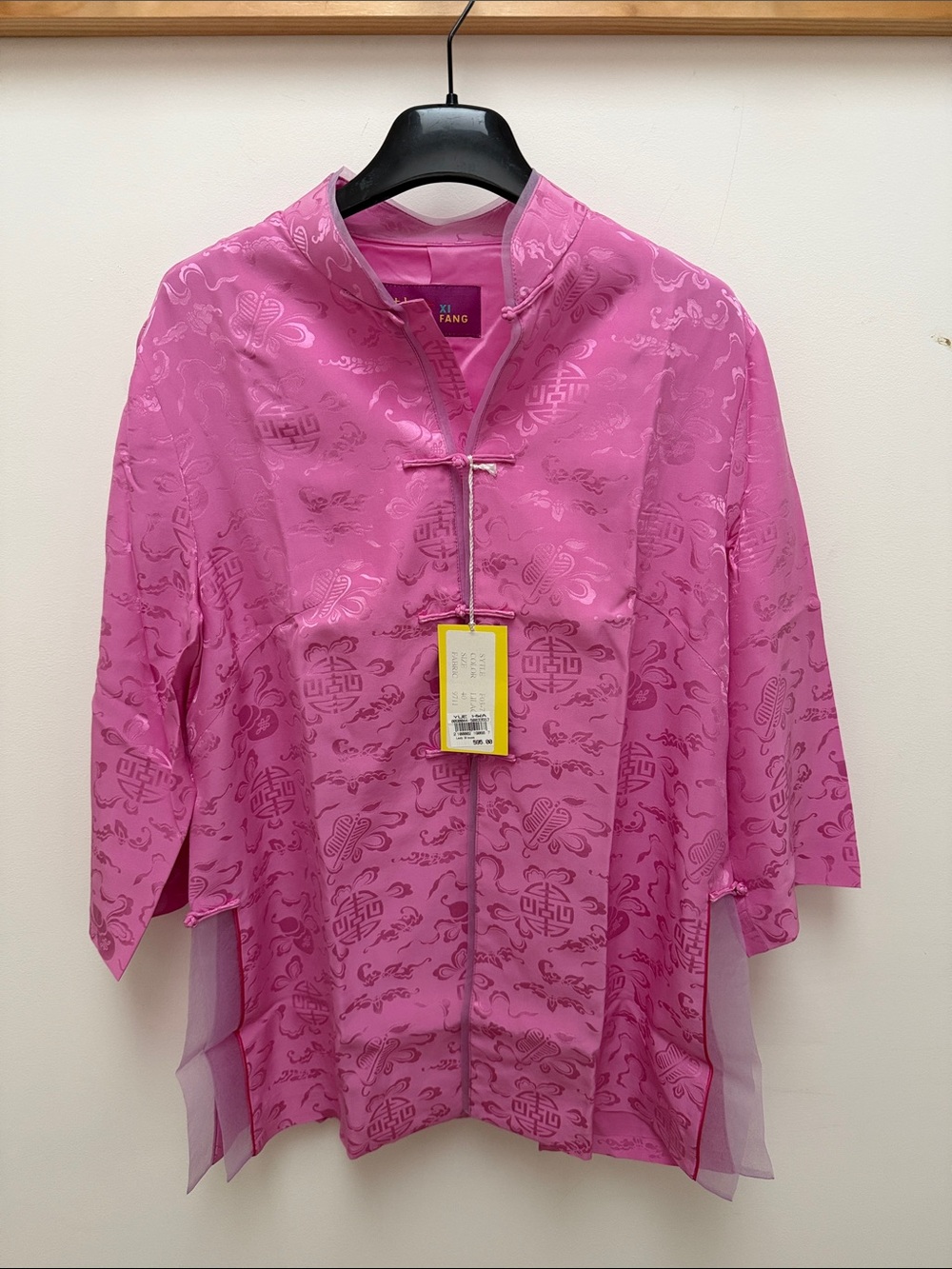 FANG Vibrant Pink Mandarin-Style Jacket